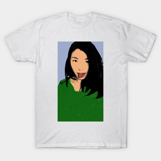 FUNNY GIRL - GREEN T-Shirt by NYWA-ART-PROJECT